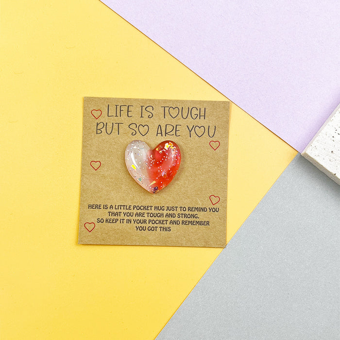 Wholesale Gradient Heart Pocket Decorations Hug Card