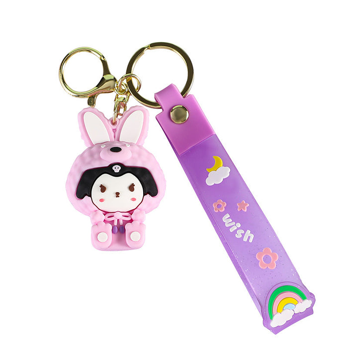 Wholesale Cartoon Doll Silicone Keychain JDC-KC-Benxin032