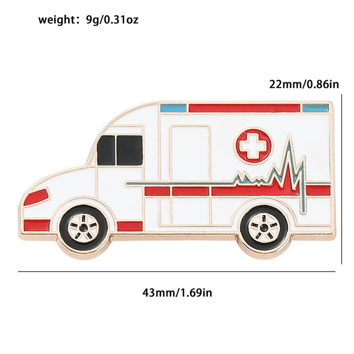 Wholesale Medical Series Metal Enamel Brooch Stethoscope Electrocardiogram  Doctors and Nurses Badges