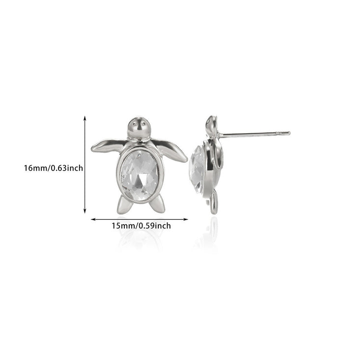 Wholesale 18K Gold Plated Cute Turtle Earrings Ear Buckle  Ocean Wind Earrings