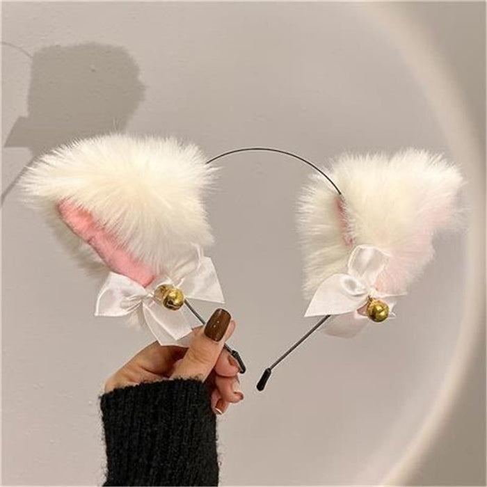 Wholesale Cat ears bell hairband hairpin headdress personalized maid hairpin bow headband headdress