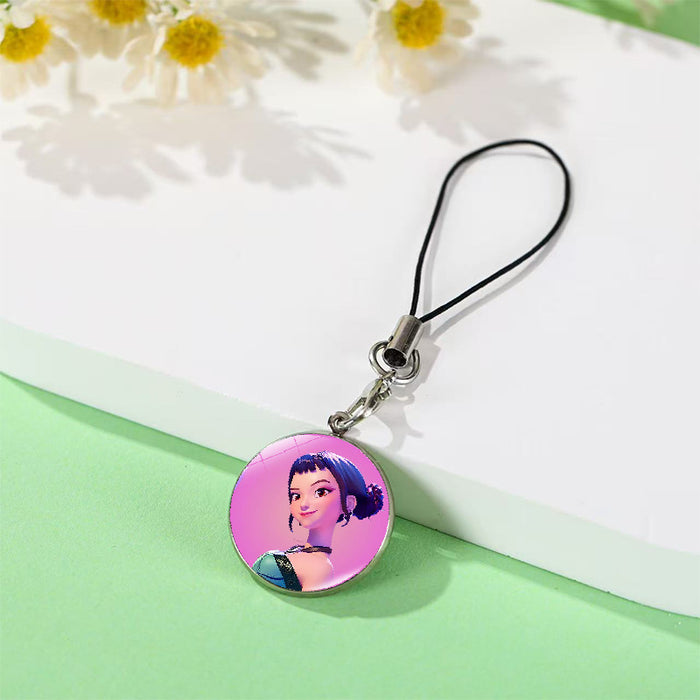 Wholesale K-pop anime crystal phone charm Keychains