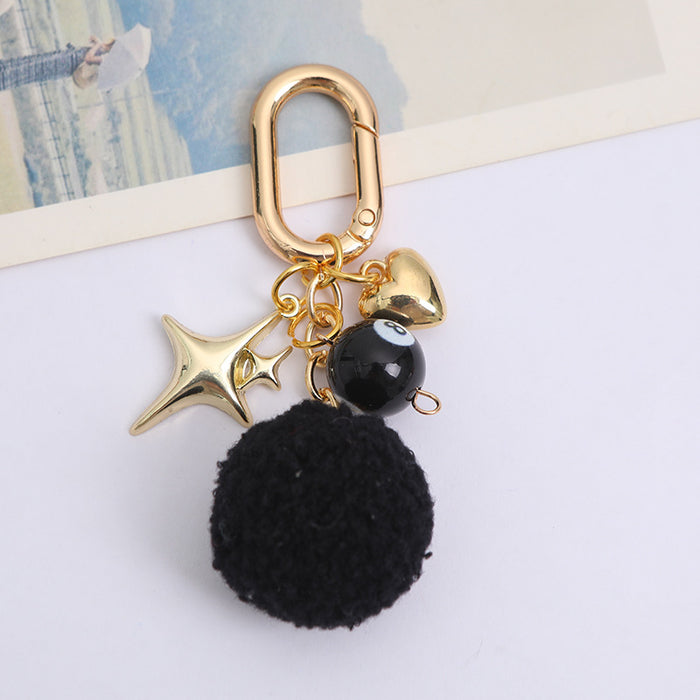 Wholesale Cute Small Billiard Beads Love Ball Keychain Pendant Bag Accessories
