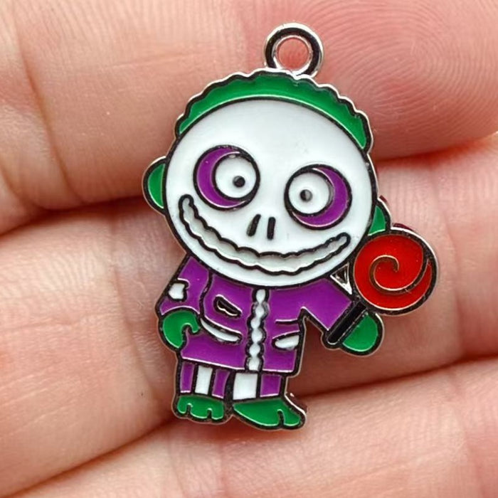 Wholesale 10pcs  Series Monster DIY Alloy Drip Pendant Keychain Earrings Bag Charm