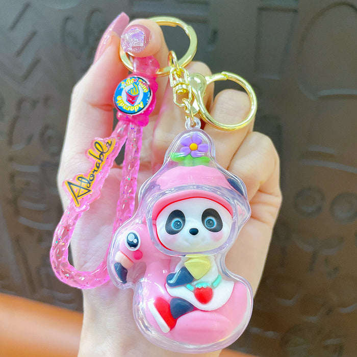 Wholesale Acrylic Shell Panda Keychain JDC-KC-YanG049