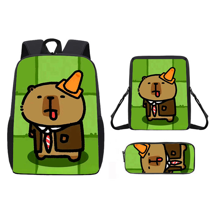 Wholesale Capybara Cute Cartoon Schoolbag  Students Large Capacity Backpack Rucksack