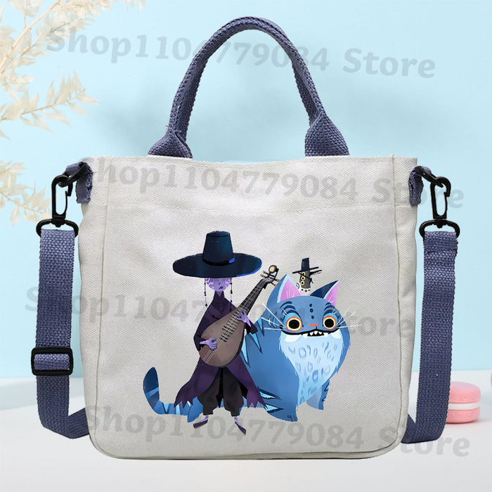 Wholesale KPOP Cartoon Canvas Shoulder Bag for Boys and Girls
