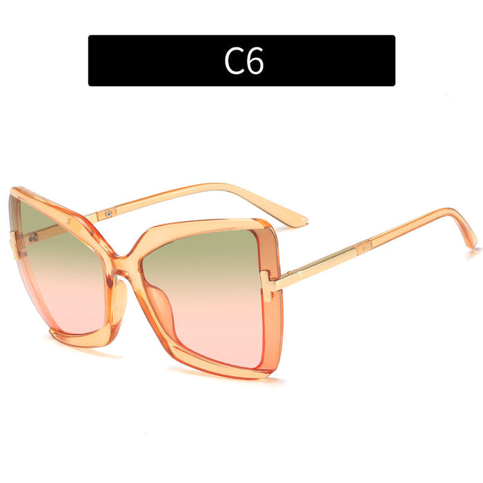 Wholesale Large Frame Butterfly Frame T-shaped PC Sunglasses JDC-SG-XIa062