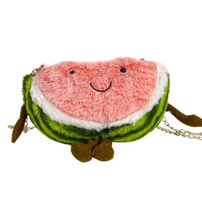 Wholesale Children's Fruit Wallet Plush Doll Cute Watermelon Chain Crossbody Bag Handheld Pillow Cartoon Shoulder Bag