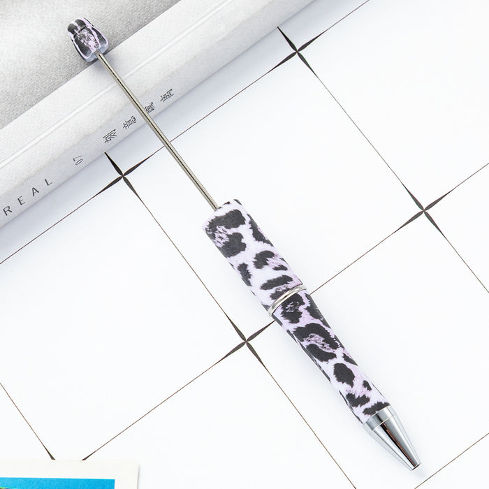 Wholesale DIY Beadable Pens Cow Print Leopard Print Christmas Plastic Pen DIY for Beaded JDC-PN-HuaH006