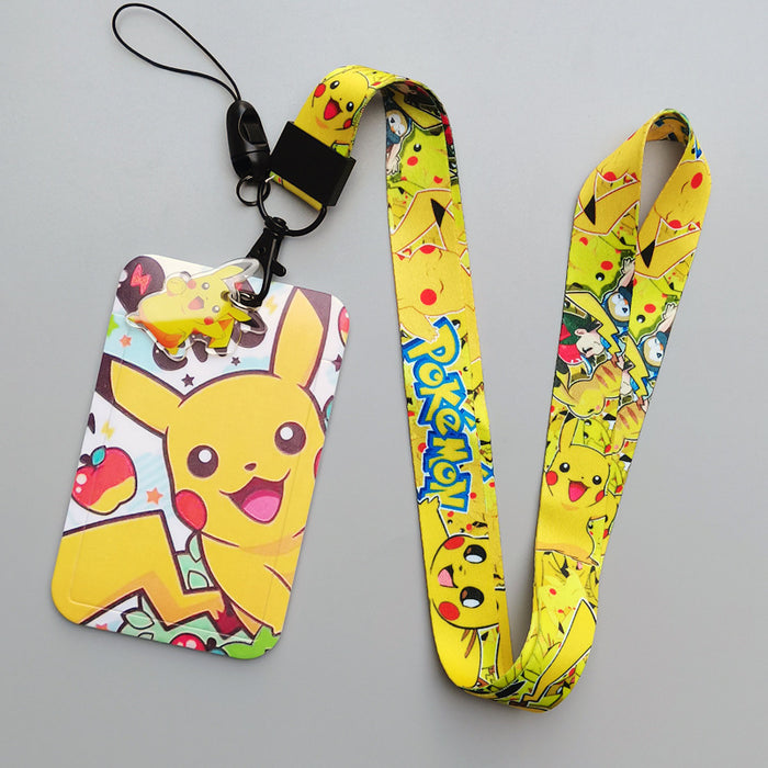 Wholesale Cartoon Anime Polyester Card Holder Lanyard Fashion Accessory For Student Campus ID Badge Boutique Resale