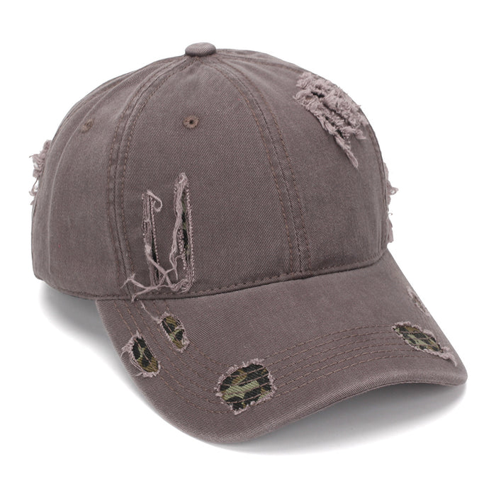 Wholesale Leopard Print Baseball Cap Distressed Wash Style Summer Sun Hat