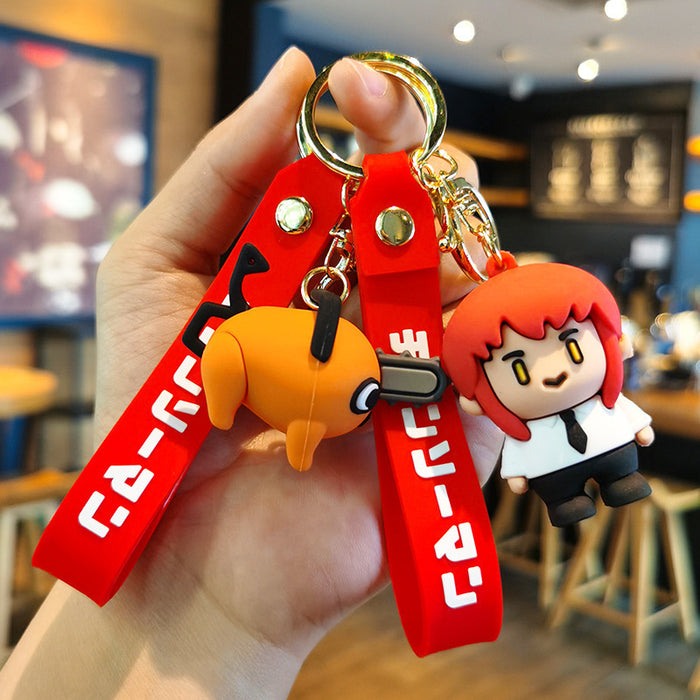 Wholesale Cartoon 3D Doll Rubber Keychain JDC-KC-Tingm040