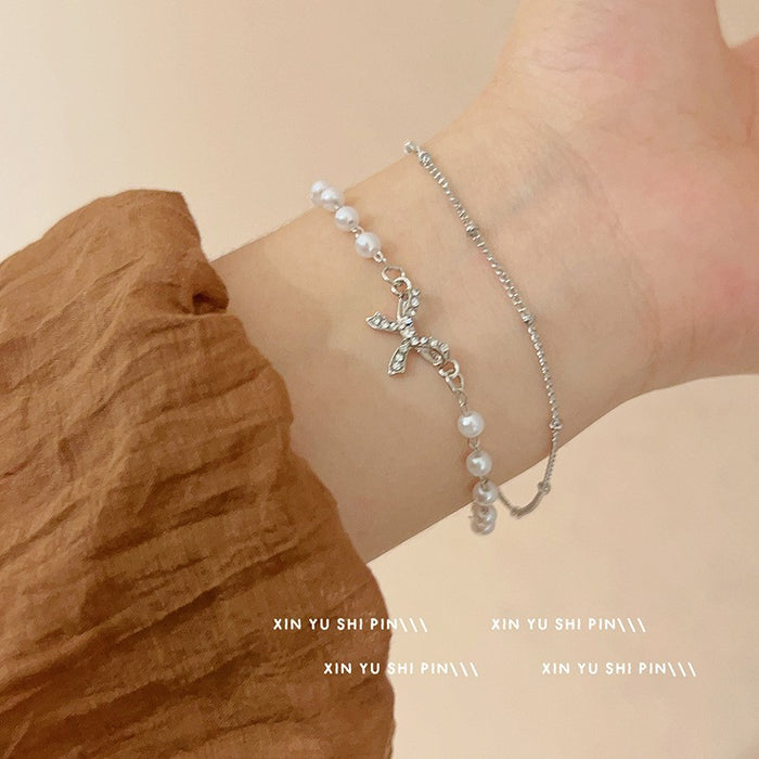 Wholesale Flower butterfly bracelet, light luxury temperament, high-end sense, niche design, versatile star bracelet