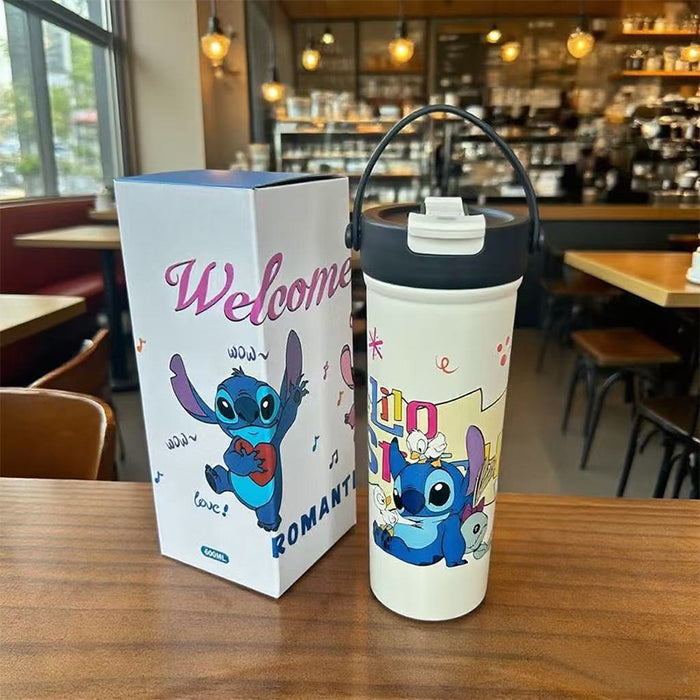 Wholesale Stainless steel thermos cup cartoon suction tube cup portable large capacity ice coffee cup