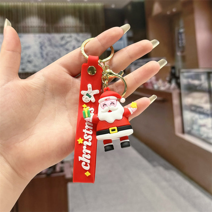 Wholesale Cartoon Christmas Silicone Doll Keychain JDC-KC-HaoXi001