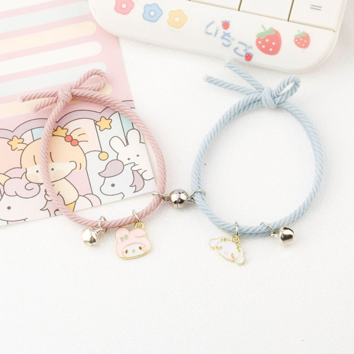 Wholesale Bracelet Rubber Band Cute Cartoon Magnet Couple (S) JDC-BT-CYC005