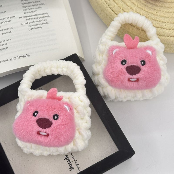 Wholesale  Crochet Wool Earphone Bag  Keychain Protective Case Coin Purse Handmade Storage