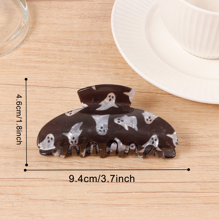 Wholesale PVC  Glow In The Dark Pumpkin Ghost Shark Hair Clip Boutique Resale Hair Accessory