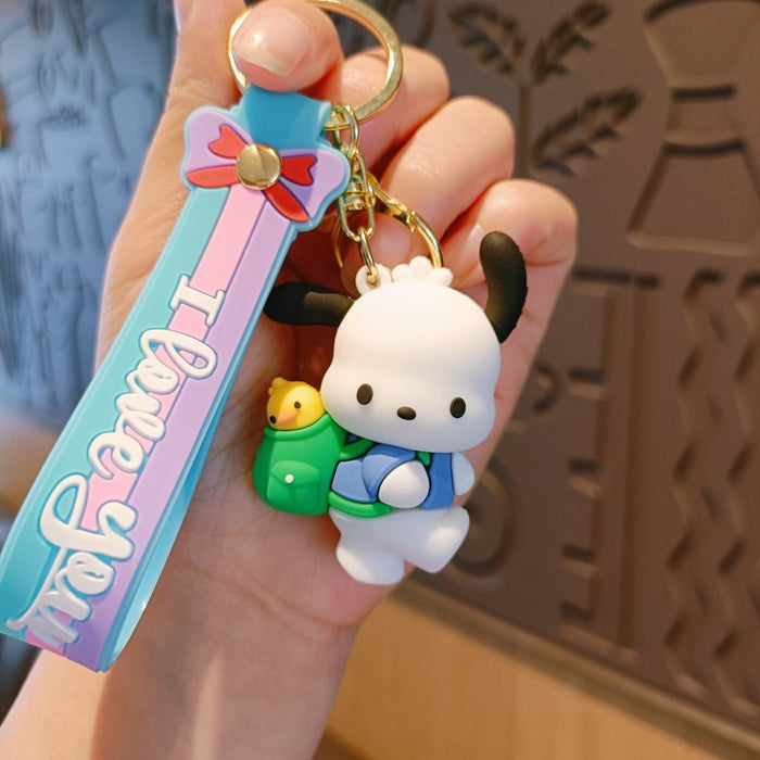 Wholesale Silicone Cartoon Cat Paw Keychain JDC-KC-MingT245