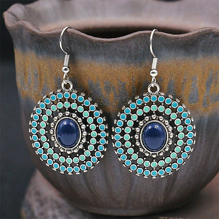 Wholesale Bohemian Mixed Blue Earrings Zinc Alloy Electroplated Party Jewelry Accessory MOQ≥2
