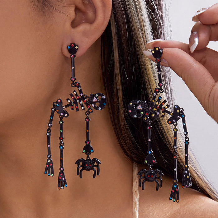 Wholesale Halloween Punk Skull Skeleton Earrings Party Jewelry Accessory