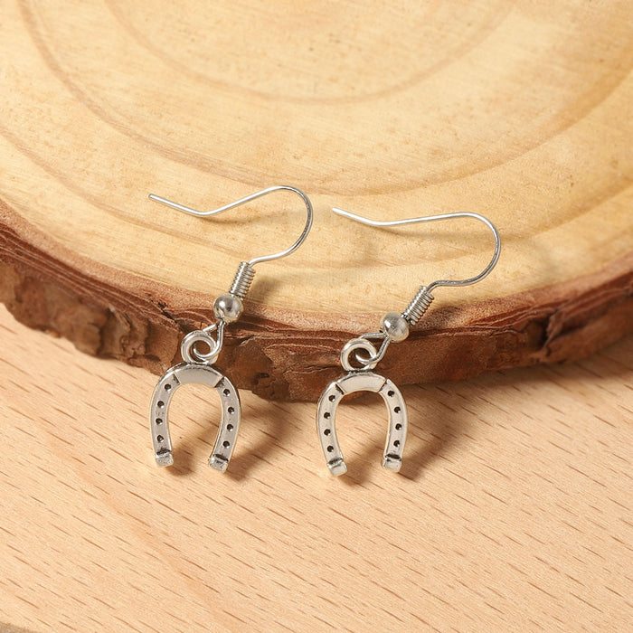 Wholesale Western Cowboy Style Geometric Letter U-Shaped Tassel Earrings Earrings