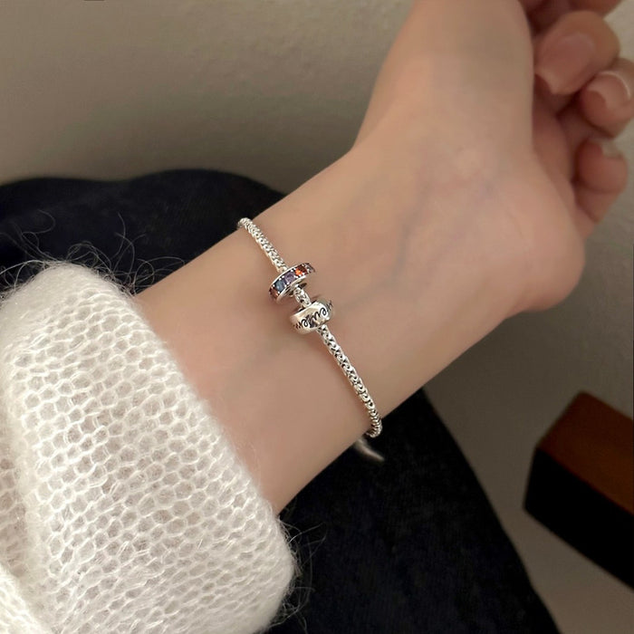 Wholesale colored diamond ring snake bone bracelet