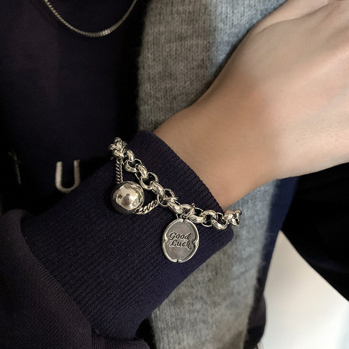 Wholesale  goodluck tag bracelet  ball hip hop cold style fashion bracelet
