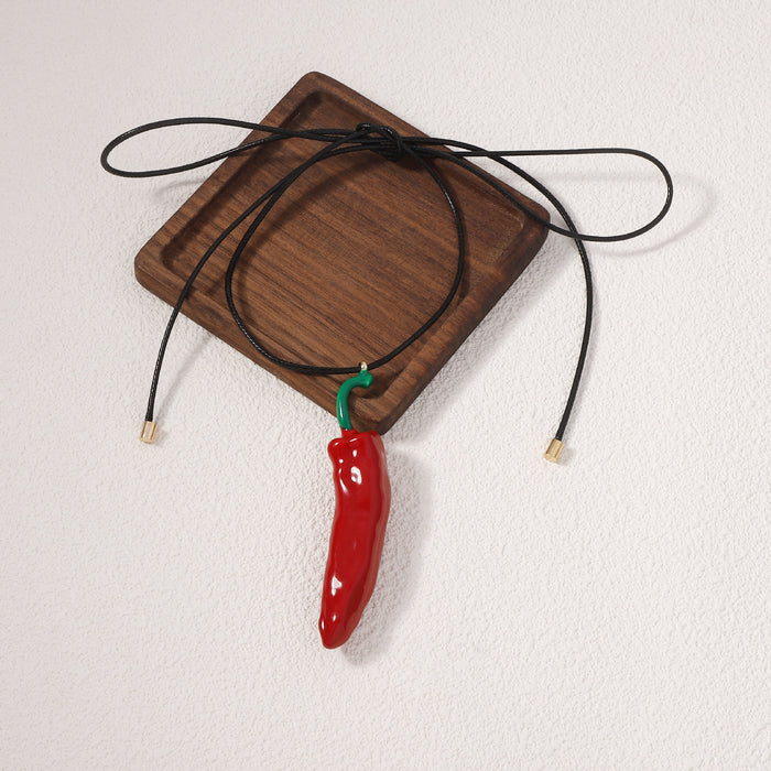Wholesale pepper personality alloy enamel simulation fruit and vegetable pendant
