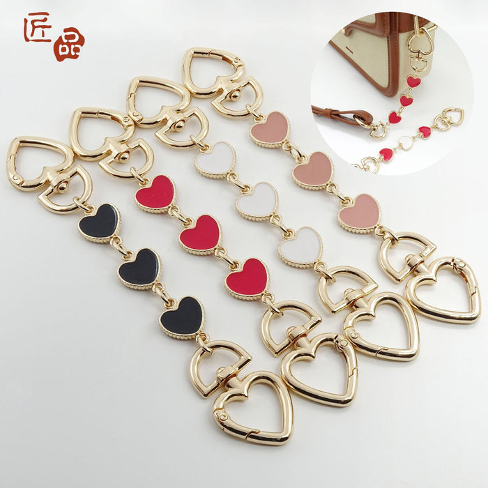 Wholesale Heart-shaped chain accessory bag strap Keychains