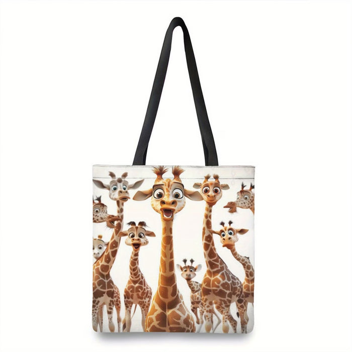 Wholesale Fashion Cartoon Dachshund and Highland Cow Canvas Tote Bag for Everyday S MOQ: 2