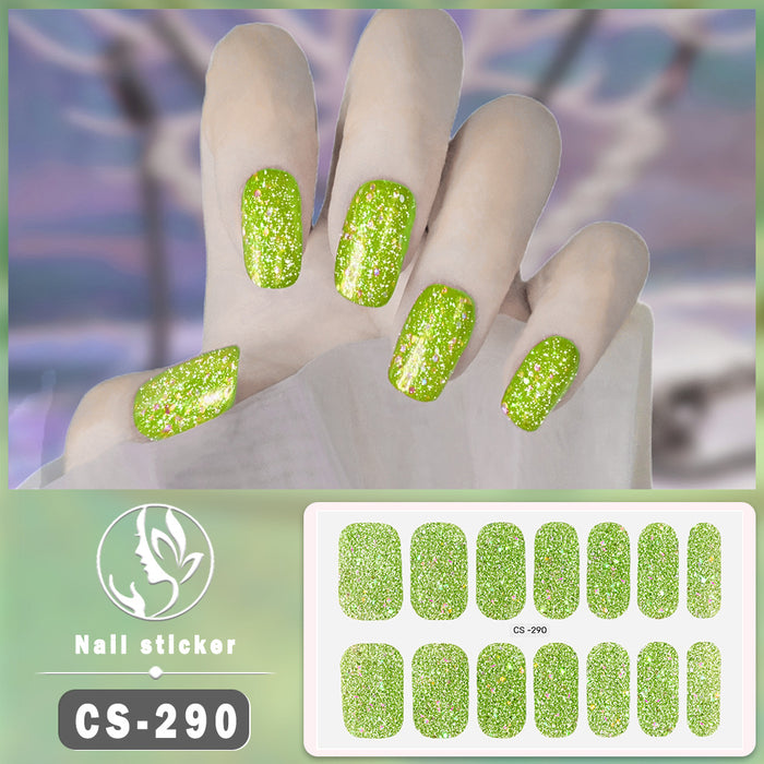 Wholesale Gradient Four-color No-bake Gel Nail Stickers JDC-NS-ARS005