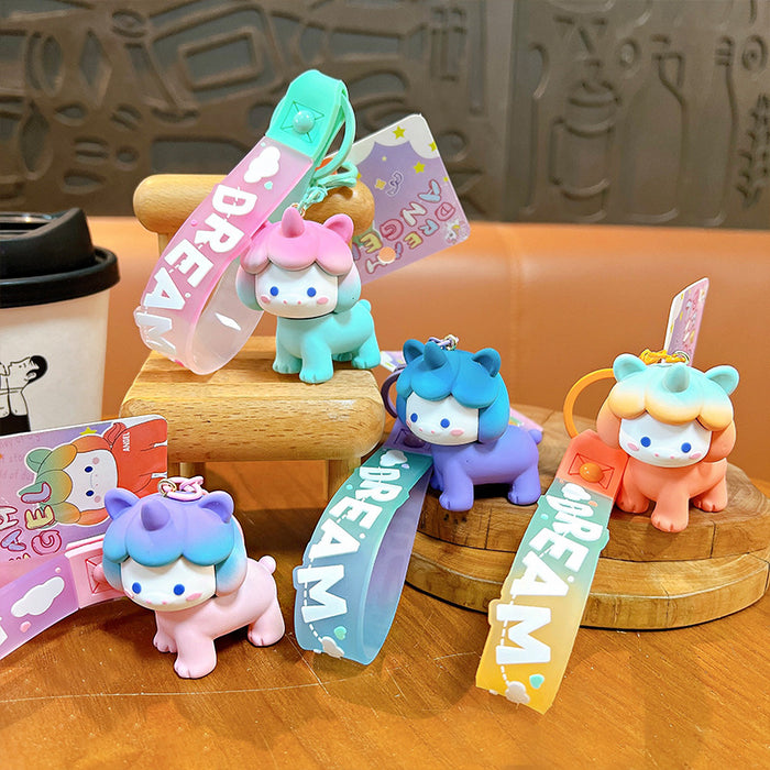 Wholesale Gradient Unicorn Keychain