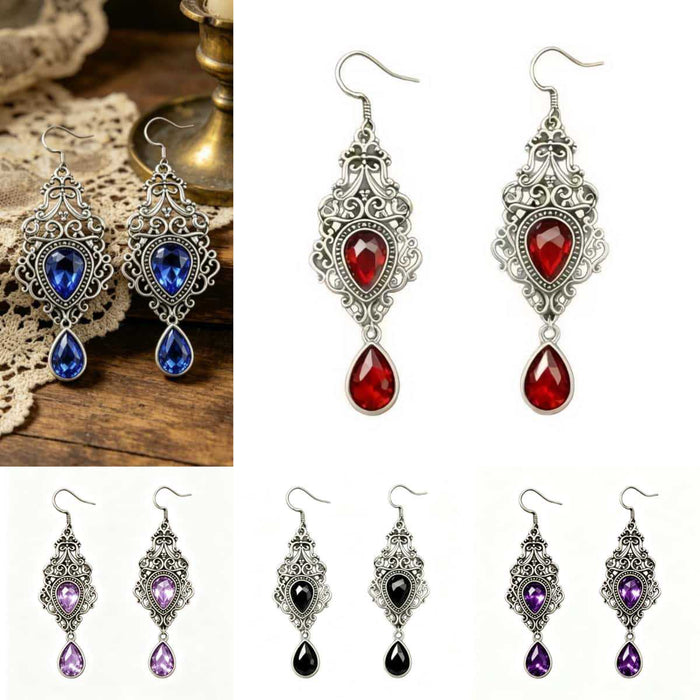 Wholesale Red Electroplated Zinc Alloy Victorian Gothic Vampire sy Earrings  Romantic Fairy Tale Jewelry Boutique Resale Fashion Accessory