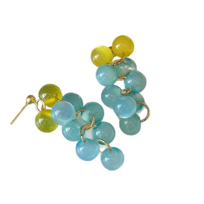 Wholesale Colorful Grape Cluster Earrings Fresh Simple Style for Party Jewelry Accessory