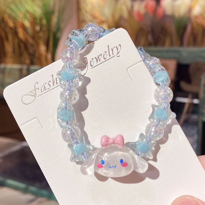 Wholesale Chic Flower Strawberry Bamboo Bracelet - Glass Colored Glaze Jewelry MOQ≥2