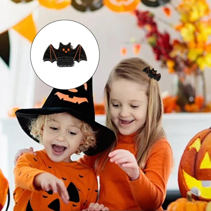Wholesale  Clip Cartoon Ghost Black Cat Hair Clip Cute Bat  Web Bangs Clip Party Headdress