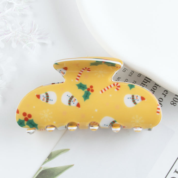 Wholesale Christmas Bear-Shaped Cookie Hair Clip Cute Claw Clip  Cane Gift Claw Clip Holiday Hair Accessory