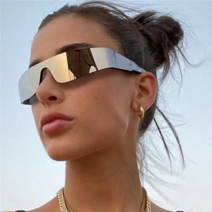 Wholesale future technology sense one-piece sunglasses special-shaped sunglasses men and women sunglasses