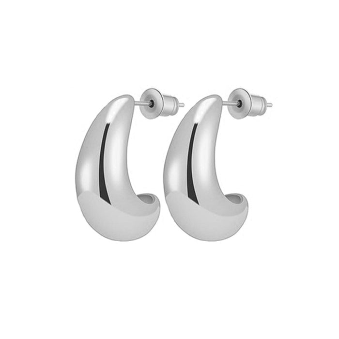 Wholesale Copper plated real gold exaggerated earrings with a high-end feel, trendy geometric earrings, and simple design