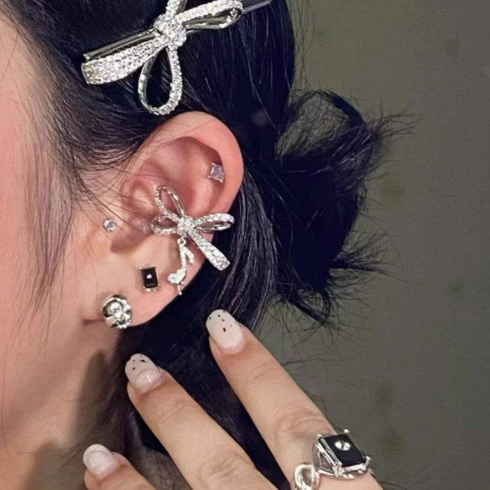 Wholesale Butterfly knot ear clip, musical note earrings, ear bone clip design, personalized earrings for women