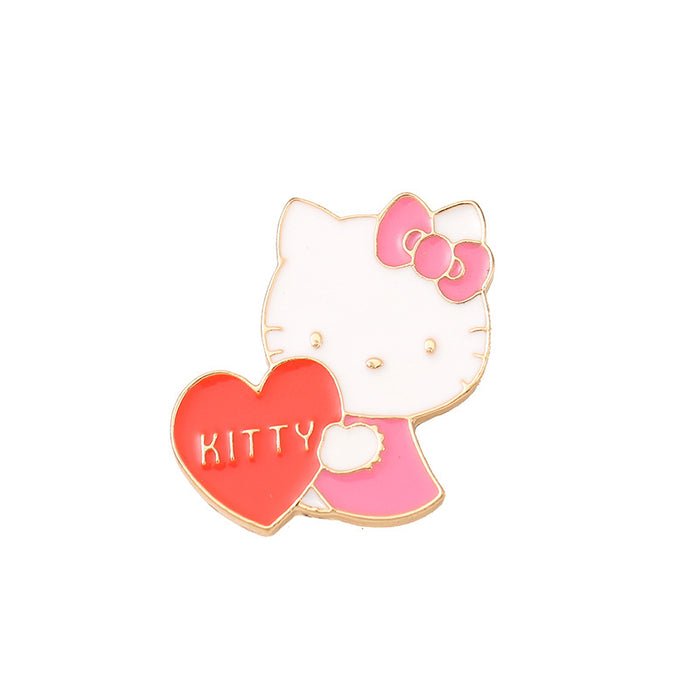 Wholesale Cartoon Cute Metal Cat Badge Brooch