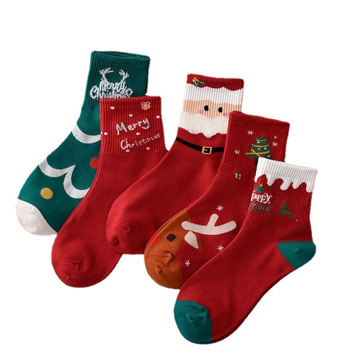 Wholesale Elk New Christmas Cotton Socks JDC-SK-ZhongY001