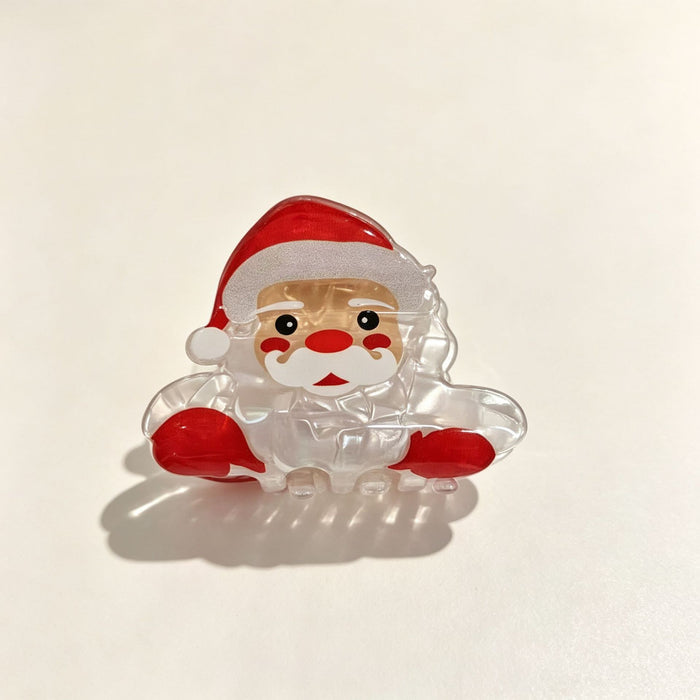 Wholesale Christmas PVC Shark Claw Hair Clip Cute Deer Snowman Design Women S Everyday Hair Accessory Boutique Resale Gift