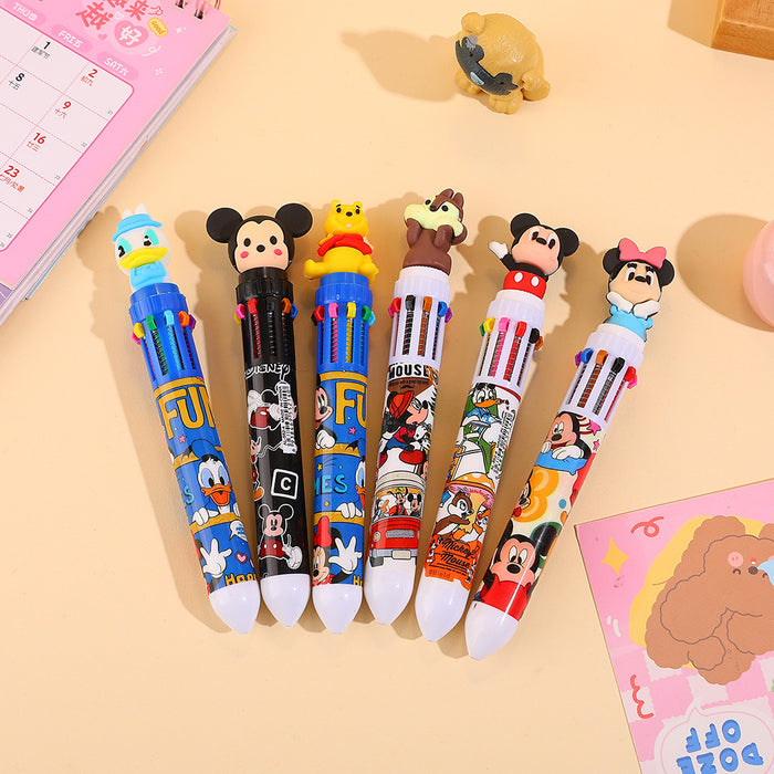 Wholesale Cute 10 Color Retractable Ballpoint Pen Stylish Push Button Design With 0.7mm Tip For Resale