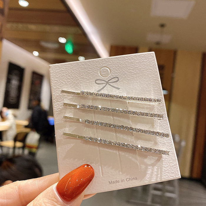 Wholesale hairpin clip flash Diamond side clip bangs girl hairpin