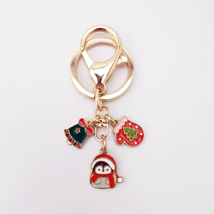 Wholesale Christmas Santa Claus Christmas Tree Keychain JDC-KC-QiChen002