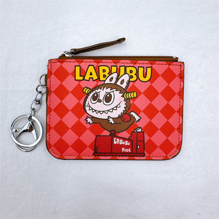 Wholesale 3pcs Cartoon forest elf card holder coin purse integrated with keychain pendant small elf card holder coin purse loose wallet