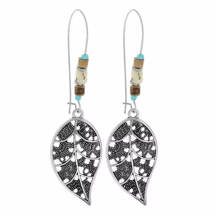 Wholesale Beach Vacation Geometric Alloy Earrings with Turquoise Acrylic Fashion Jewelry MOQ≥2
